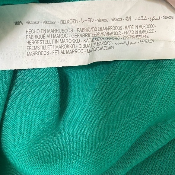 ZARA Green Smocked Waist Short Sleeve Romper Size Small - Picture 8 of 8